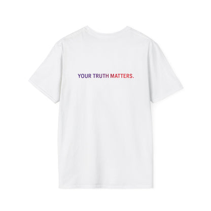 Your Truth Matters Shirt, Phoenix Echo Pride+ T-Shirt – Unisex Fit, LGBTQIA+ Affirming, Softstyle Comfort